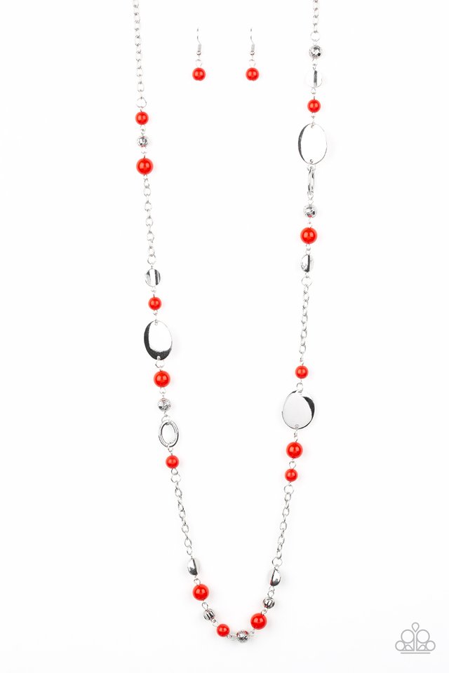 Paparazzi ♥ Serenely Springtime - Red ♥ Necklace – LisaAbercrombie