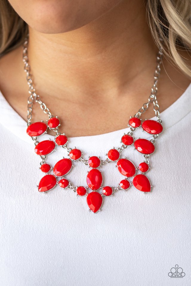 Paparazzi ♥ Goddess Glow - Red ♥ Necklace