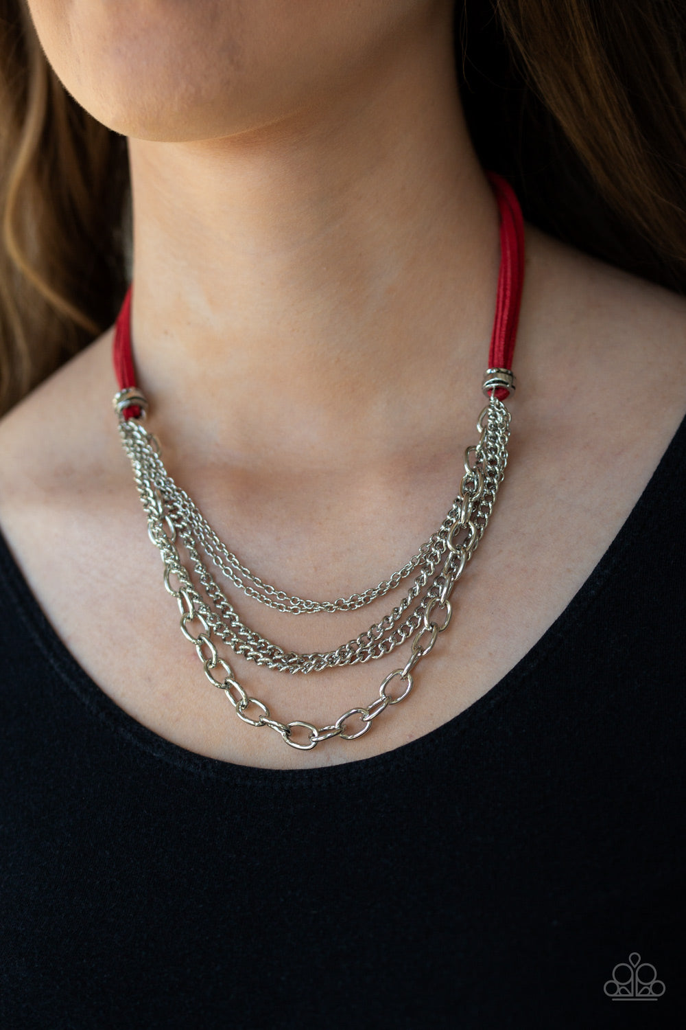 Paparazzi ♥ Free Roamer - Red ♥  Necklace