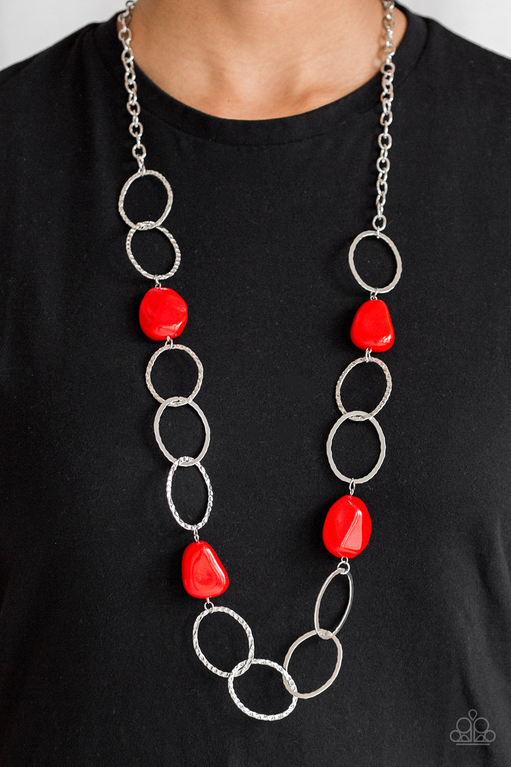Paparazzi ♥ Modern Day Malibu - Red ♥  Necklace