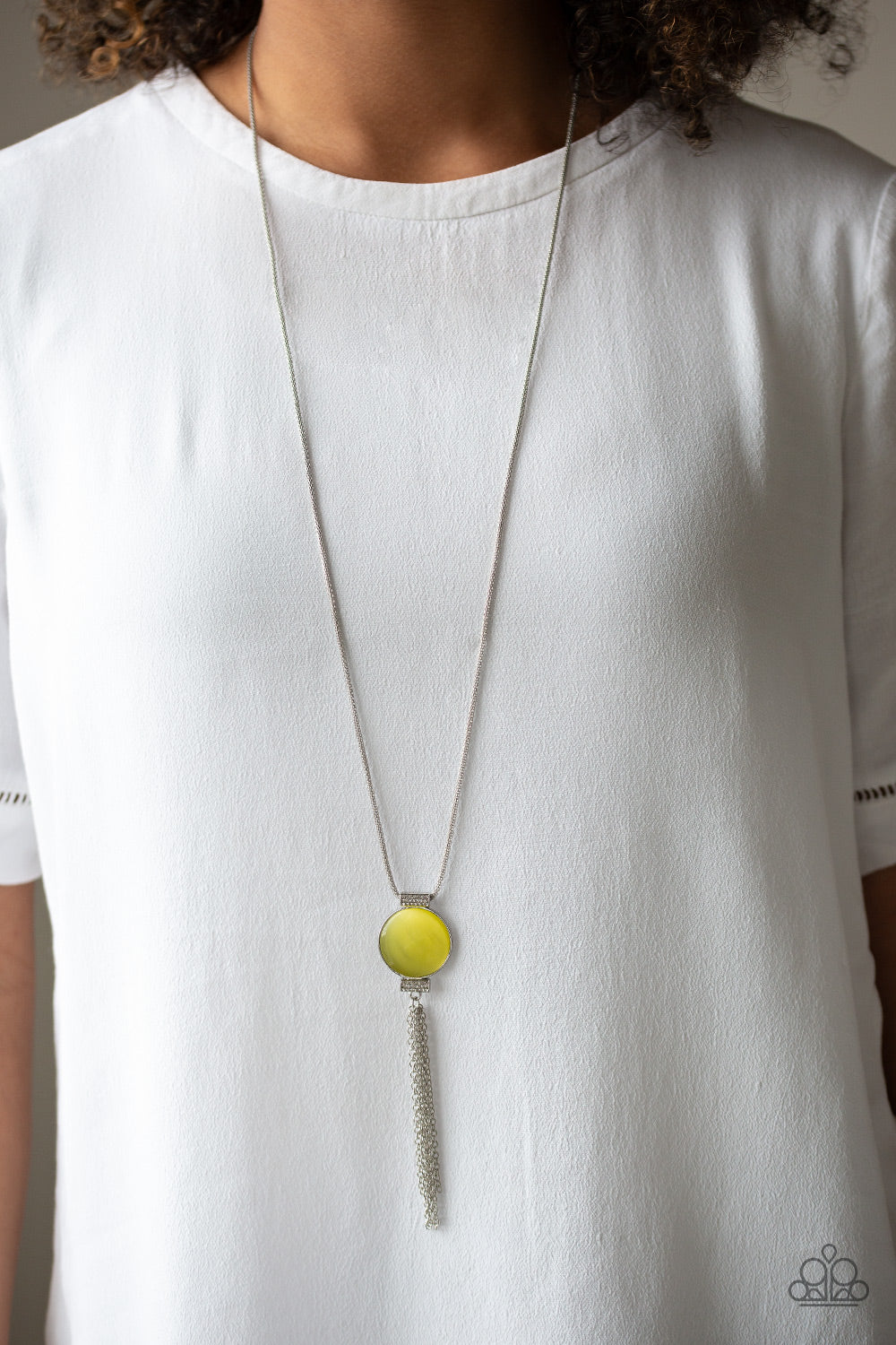 Paparazzi ♥ Happy As Can BEAM - Yellow ♥  Necklace