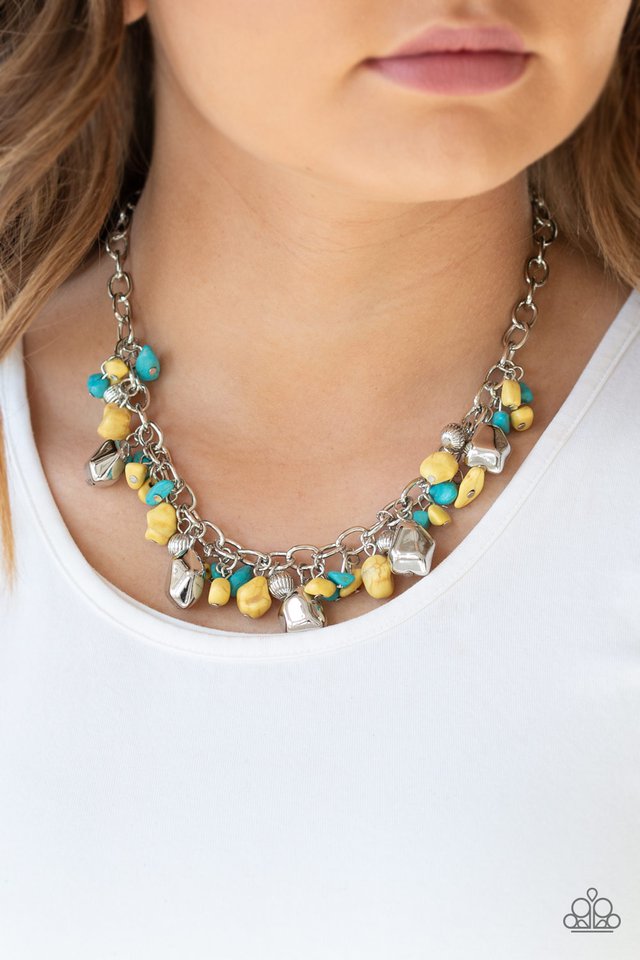 Paparazzi ♥ Quarry Trail - Yellow ♥ Necklace