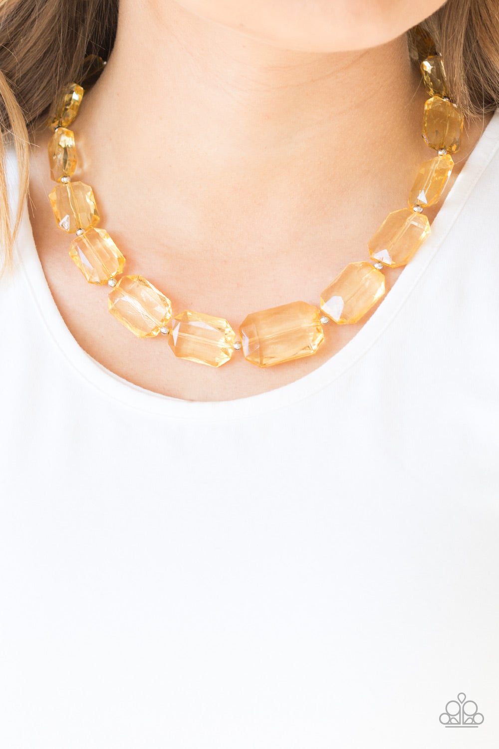 Paparazzi ♥ ICE Versa - Yellow ♥  Necklace