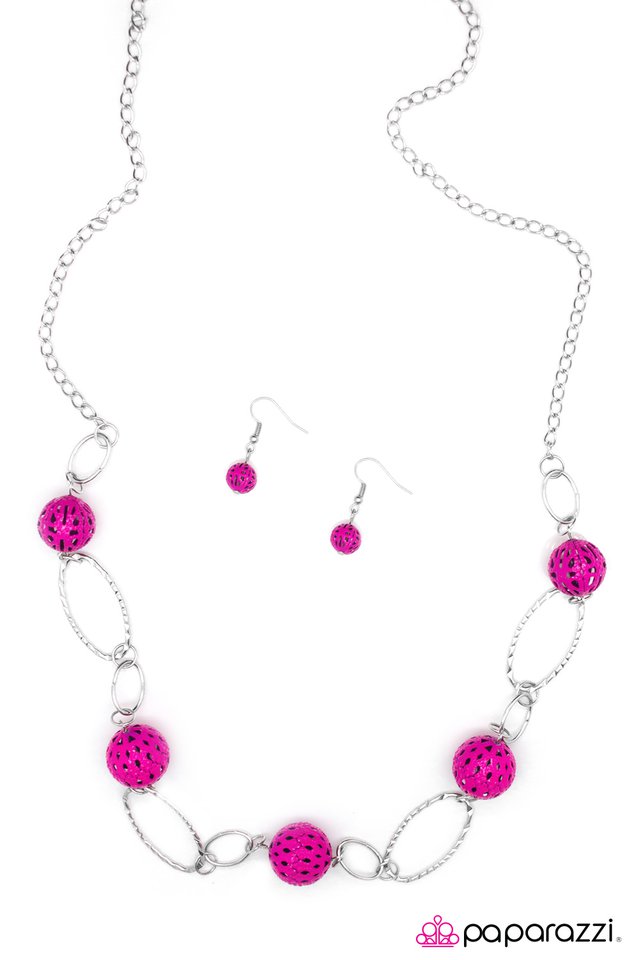 Paparazzi ♥ Having A Ball - Pink ♥ Necklace