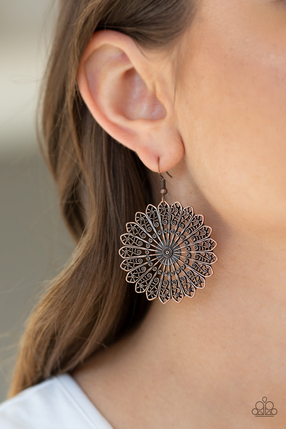 Paparazzi ♥ Globetrotting Guru - Copper ♥  Earrings