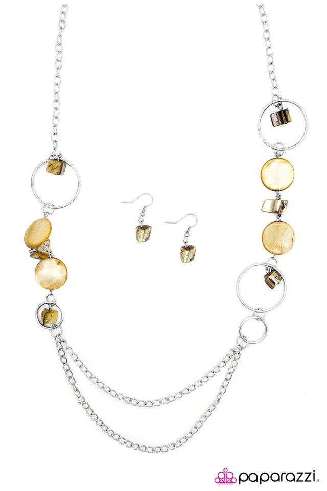 Paparazzi ♥ Chalk It Up - Brown ♥ Necklace