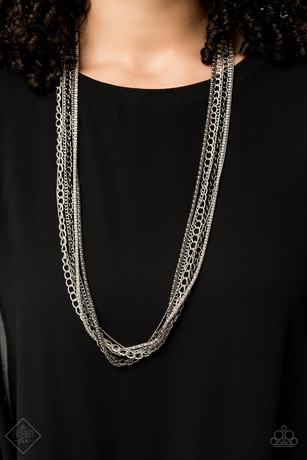 Paparazzi ♥ Turn Up The Mix - Silver ♥  Necklace