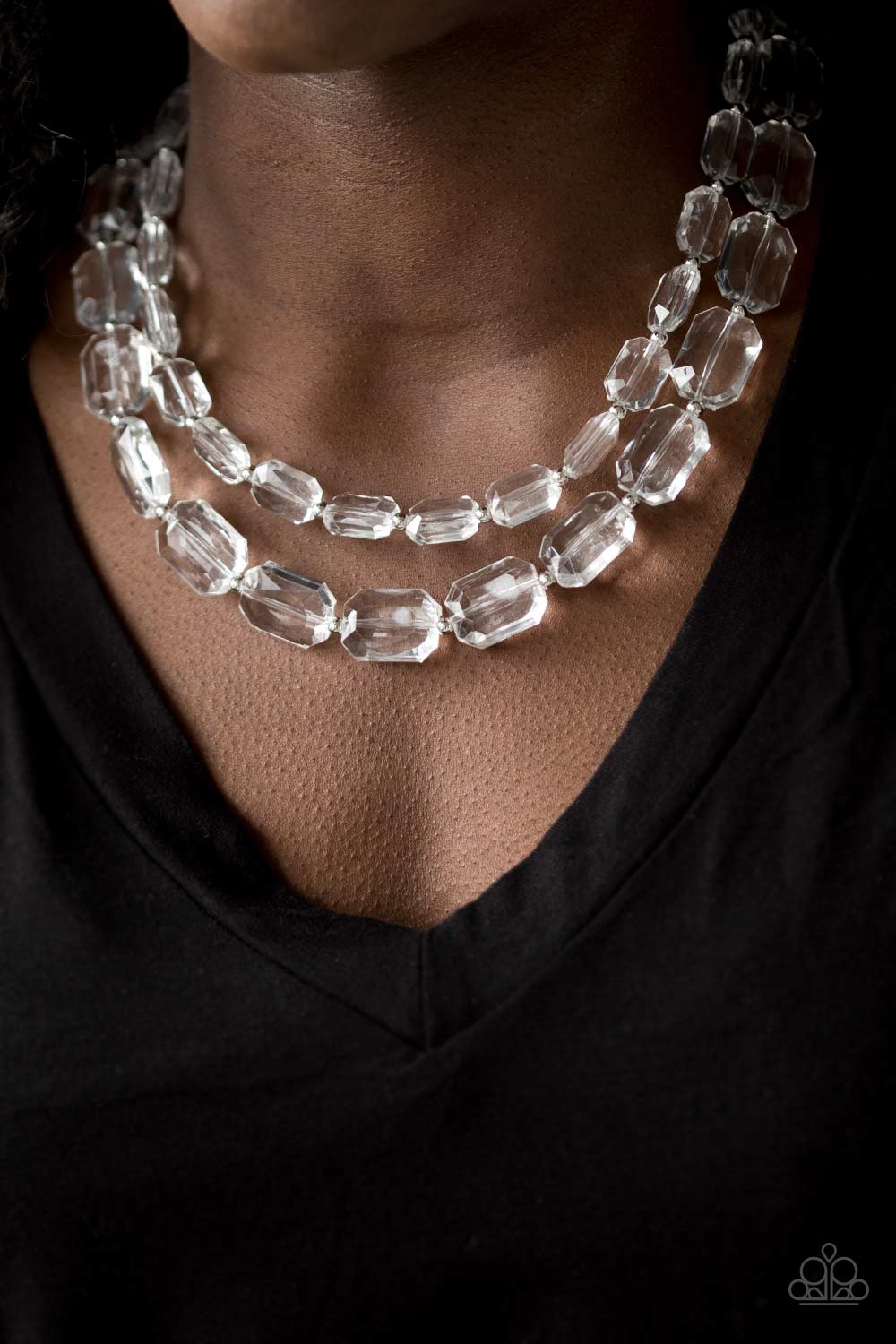 Paparazzi ♥ Ice Bank - White ♥  Necklace