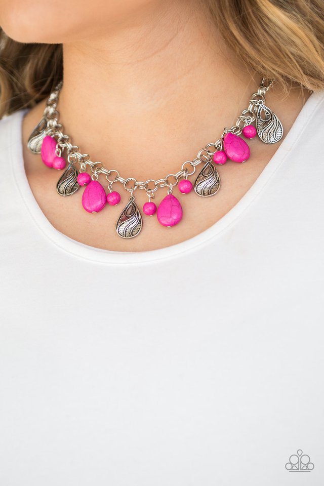 Paparazzi ♥ Terra Tranquility - Pink ♥ Necklace