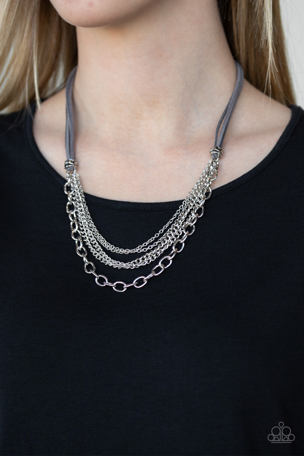 Paparazzi ♥ Free Roamer - Silver ♥  Necklace