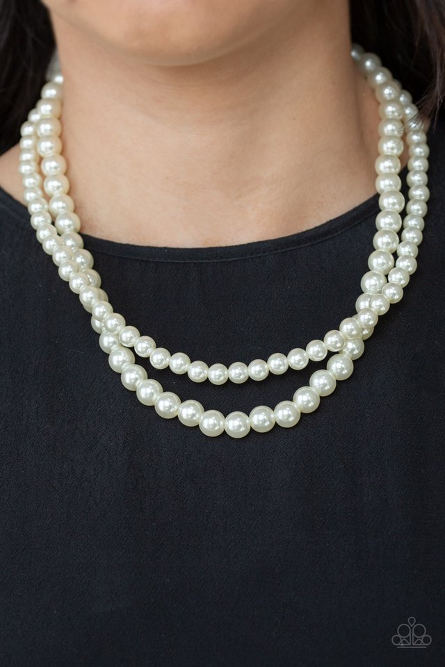 Paparazzi ♥ Woman Of The Century - White ♥ Necklace