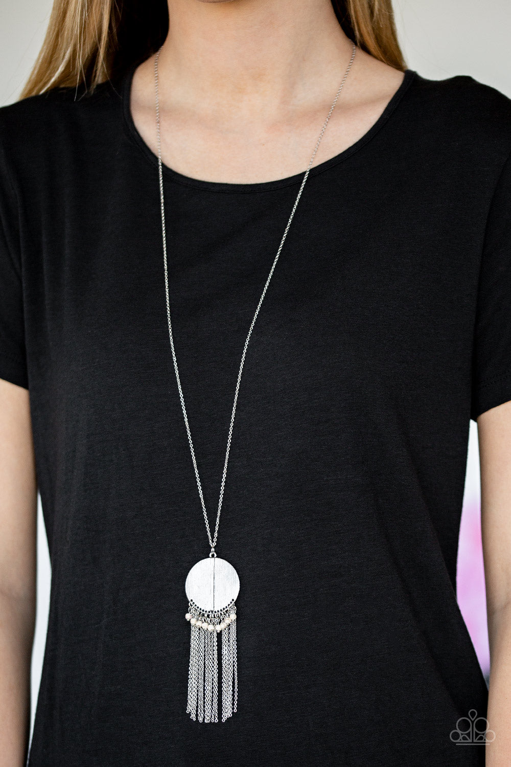 Paparazzi ♥ Get A ROAM! - White ♥  Necklace