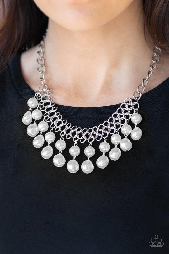 Paparazzi ♥ 5th Avenue Fleek - White ♥ Necklace