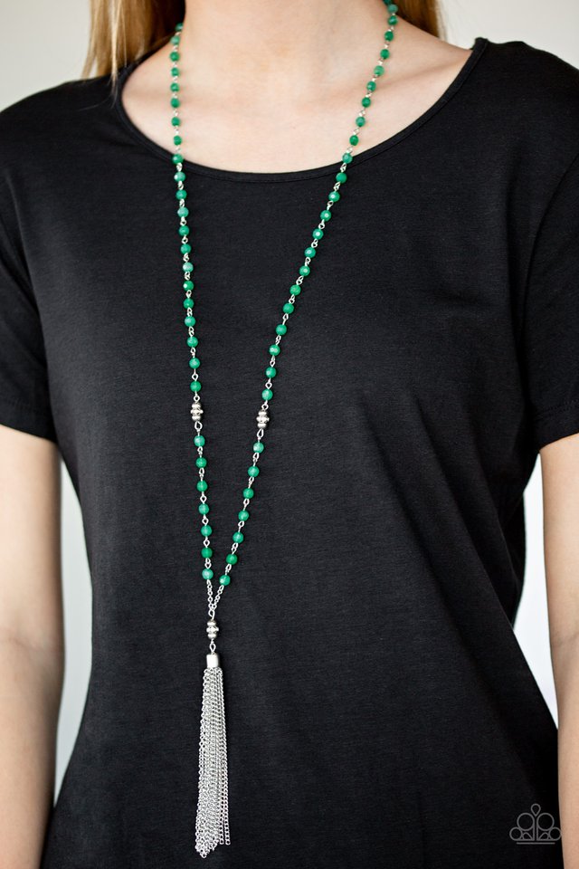 Paparazzi ♥ Tassel Takeover - Green ♥ Necklace