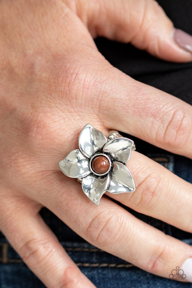 Paparazzi ♥ Ask For Flowers - Brown ♥ Ring