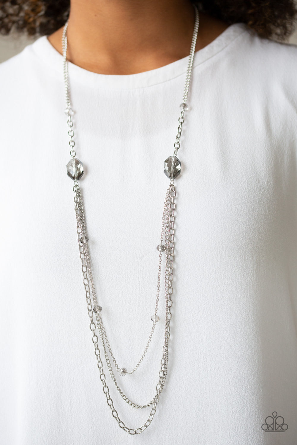 Paparazzi ♥ Dare to Dazzle - Silver ♥  Necklace