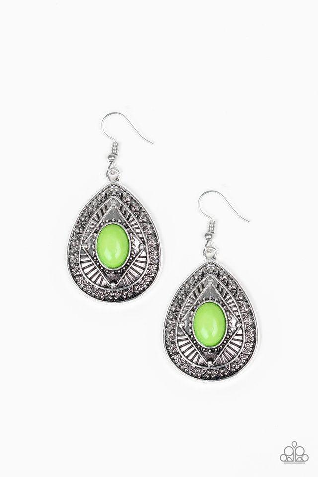 Paparazzi ♥ Tropical Topography - Green ♥ Earrings