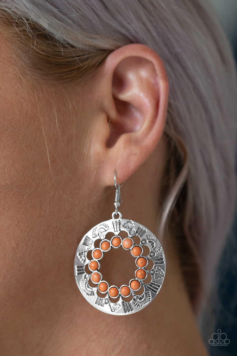 Paparazzi ♥ Organically Omega - Orange ♥  Earrings