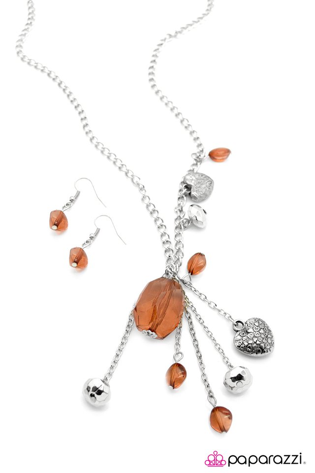 Paparazzi ♥ Eat Your Heart Out - Brown ♥ Necklace