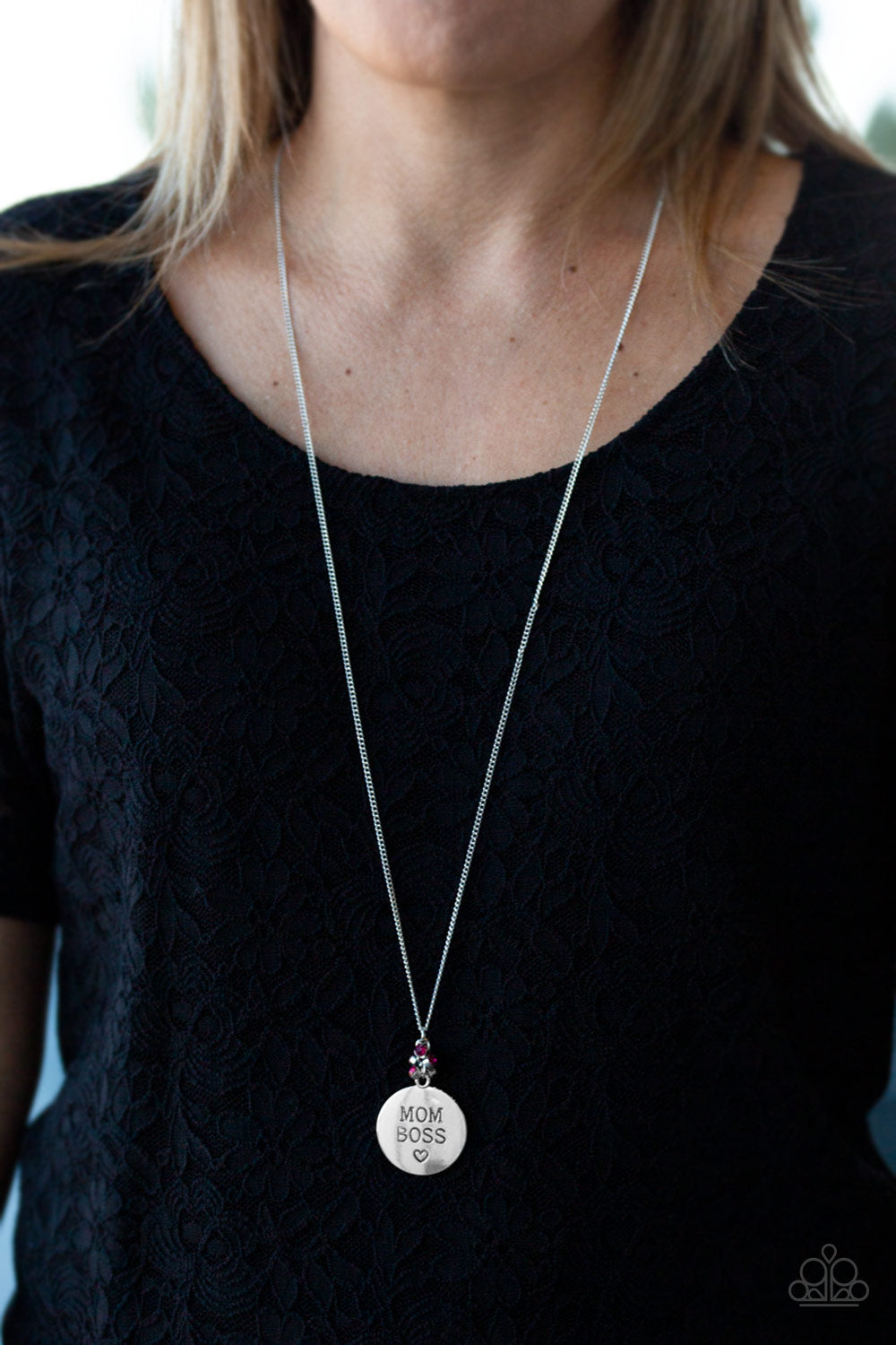 Paparazzi ♥ Mom Boss - Pink ♥  Necklace