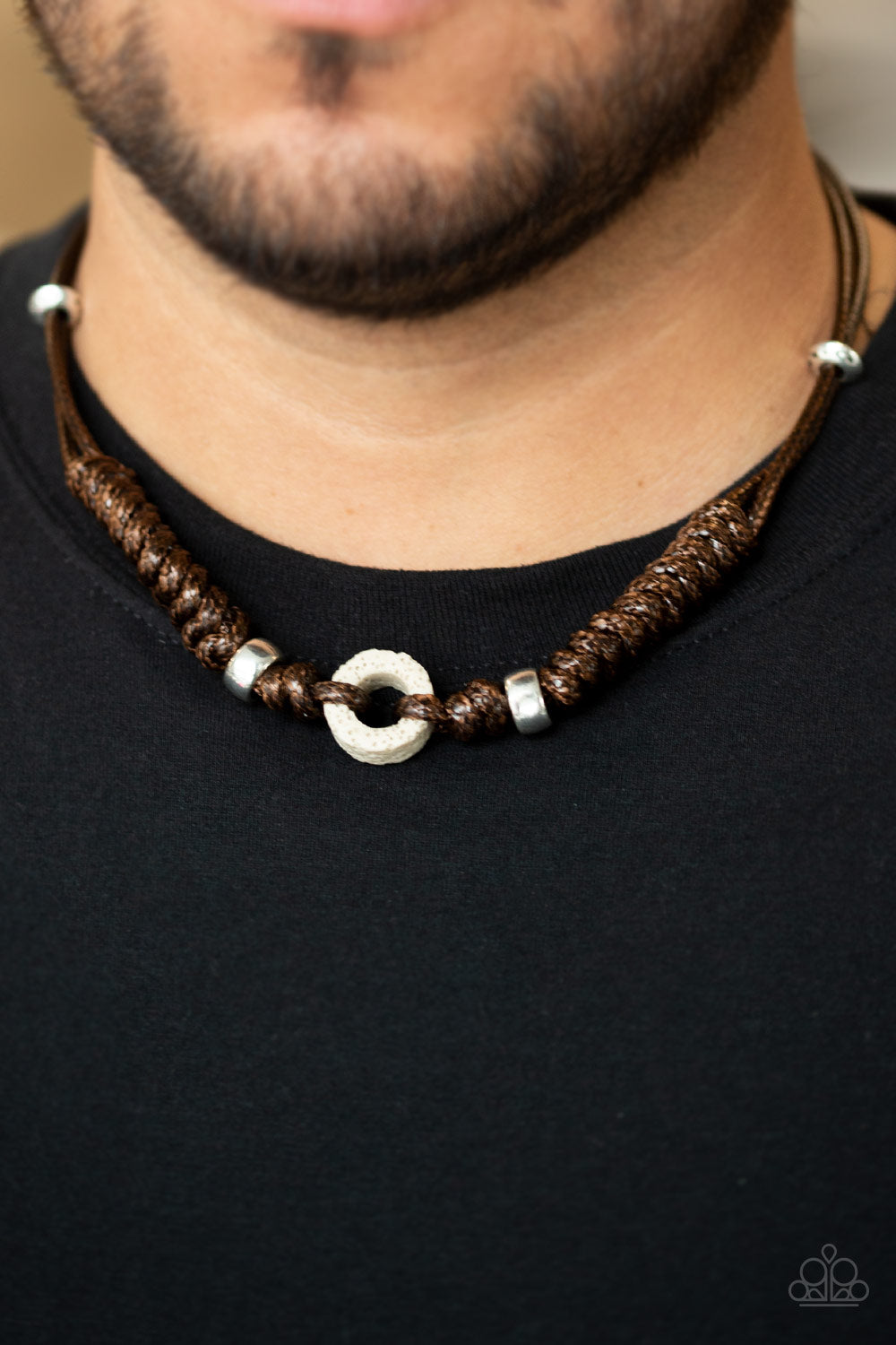 Paparazzi ♥ Beach Cruise - Brown ♥  Mens Necklace