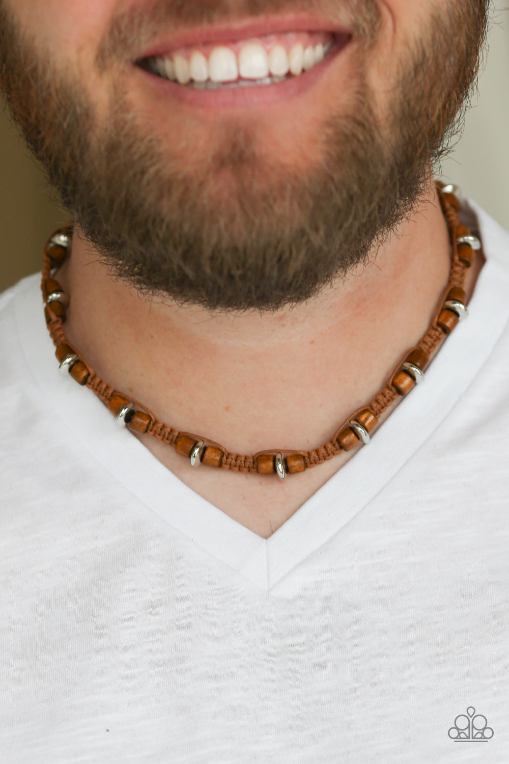 Paparazzi ♥ WOOD You Believe It? - Brown ♥  Mens Necklace