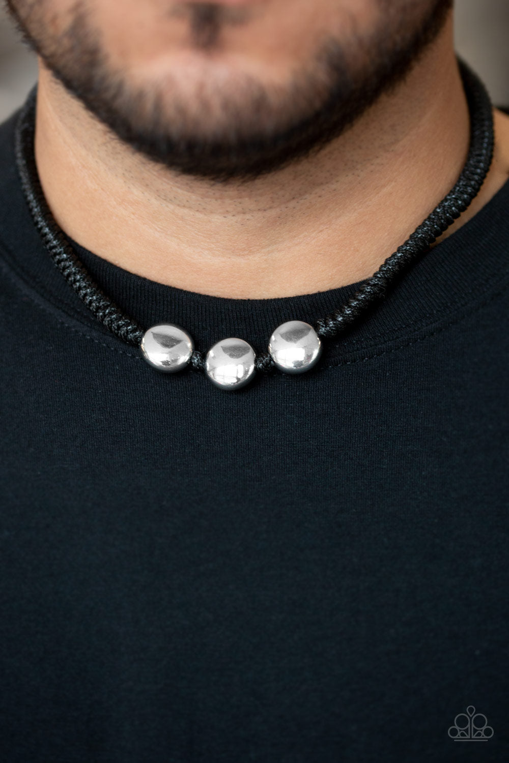 Paparazzi ♥ Pedal To The Metal - Black ♥  Mens Necklace