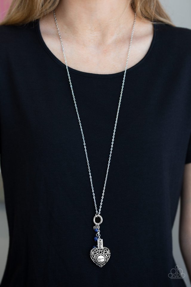 Paparazzi ♥ Mom Hustle - Blue ♥ Necklace