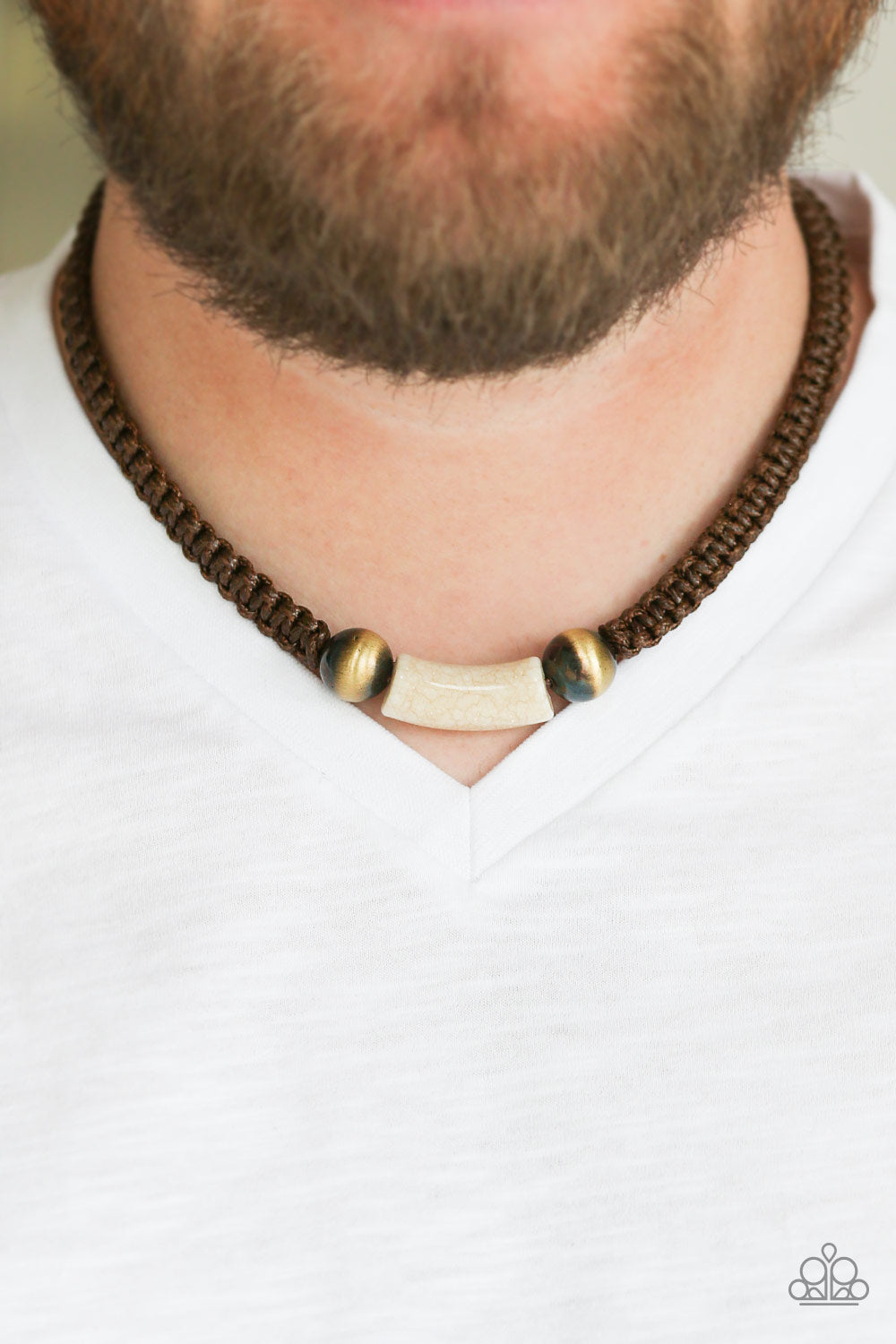 Paparazzi ♥ Gone Adventuring - Brown ♥  Mens Necklace