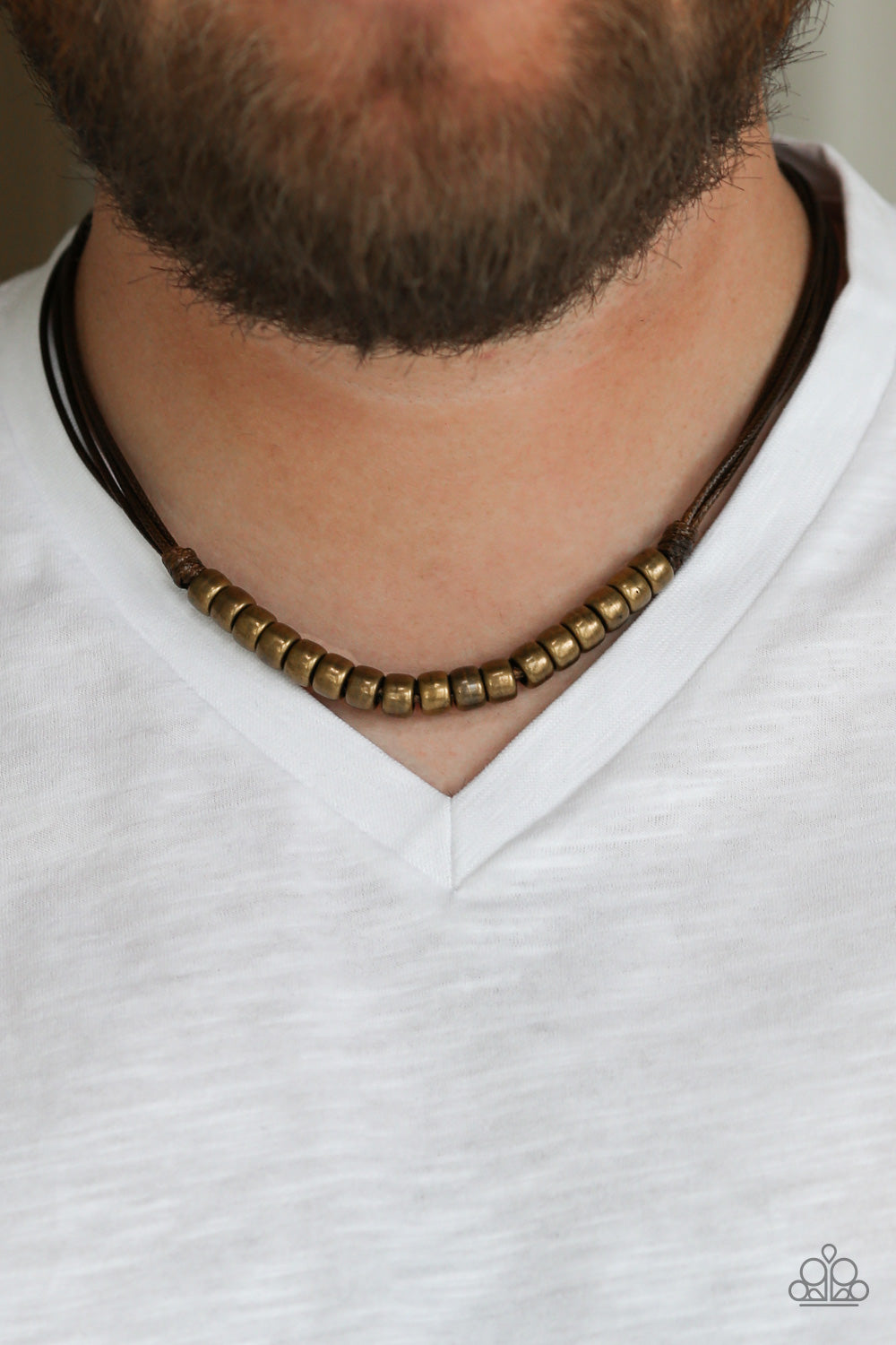 Paparazzi ♥ On The TREASURE Hunt - Brown ♥  Mens Necklace