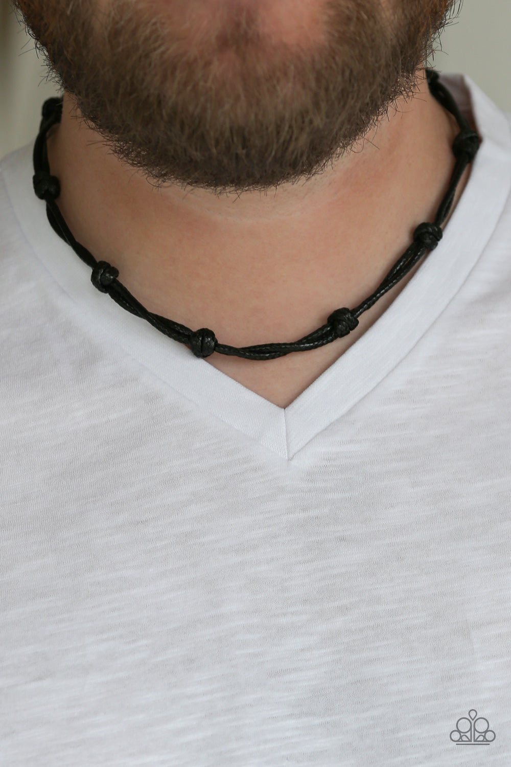 Paparazzi ♥ In or SCOUT - Black ♥  Mens Necklace