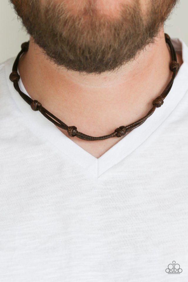 Paparazzi ♥ In or SCOUT - Brown ♥ Mens Necklace