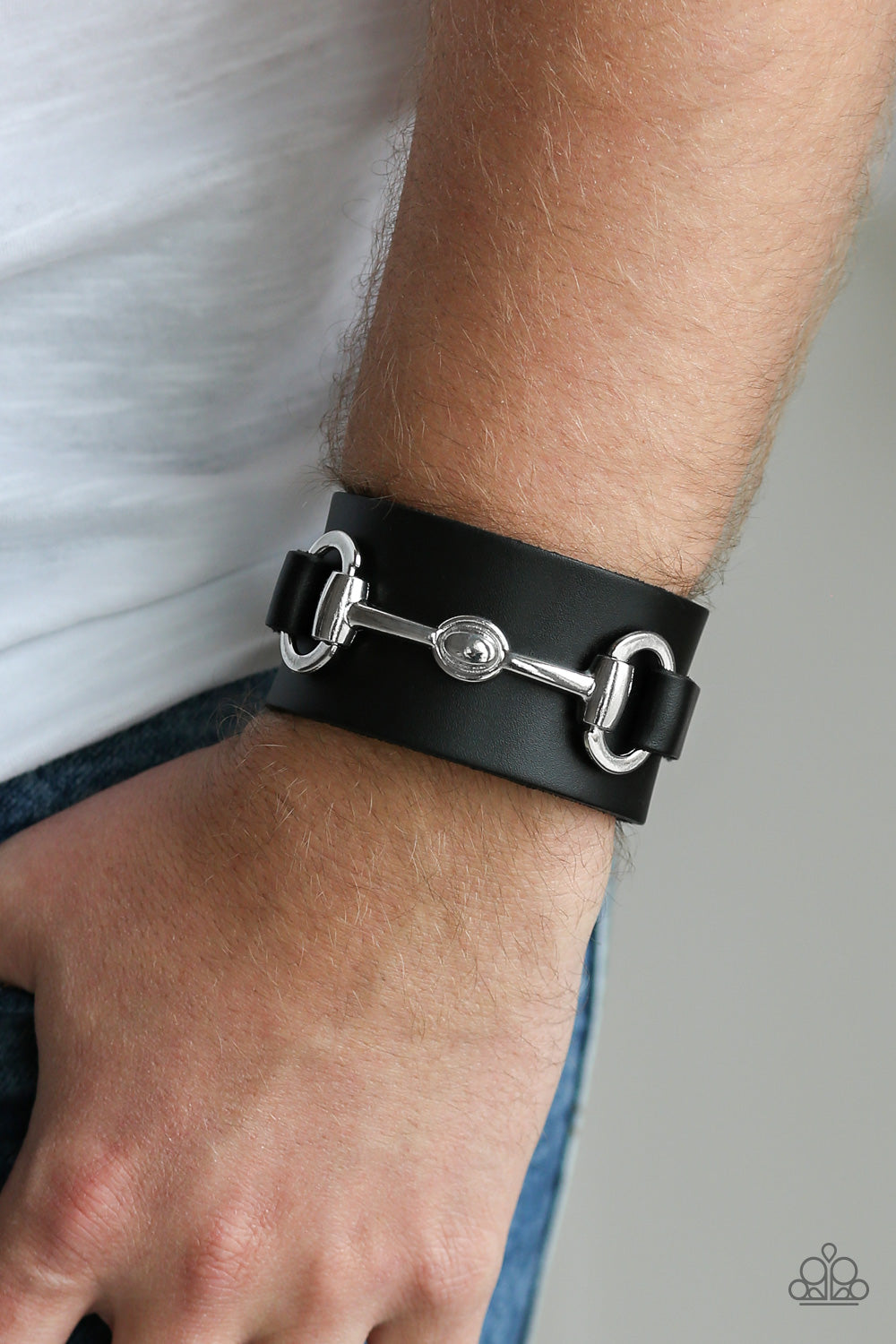 Paparazzi ♥ Biker Band - Black ♥  Bracelet