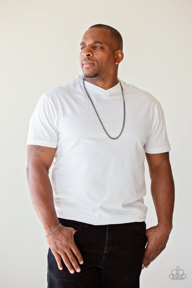 Paparazzi ♥ Delta - Black ♥ Mens Necklace