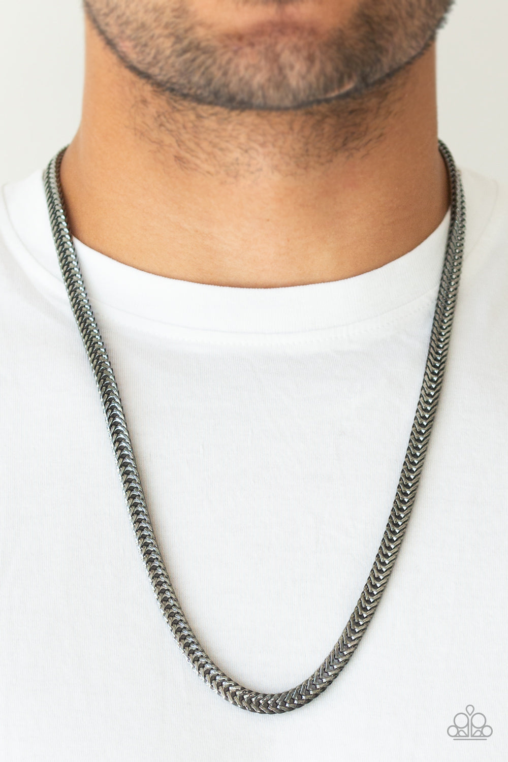 Paparazzi ♥ Knockout King - Black ♥  Mens Necklace
