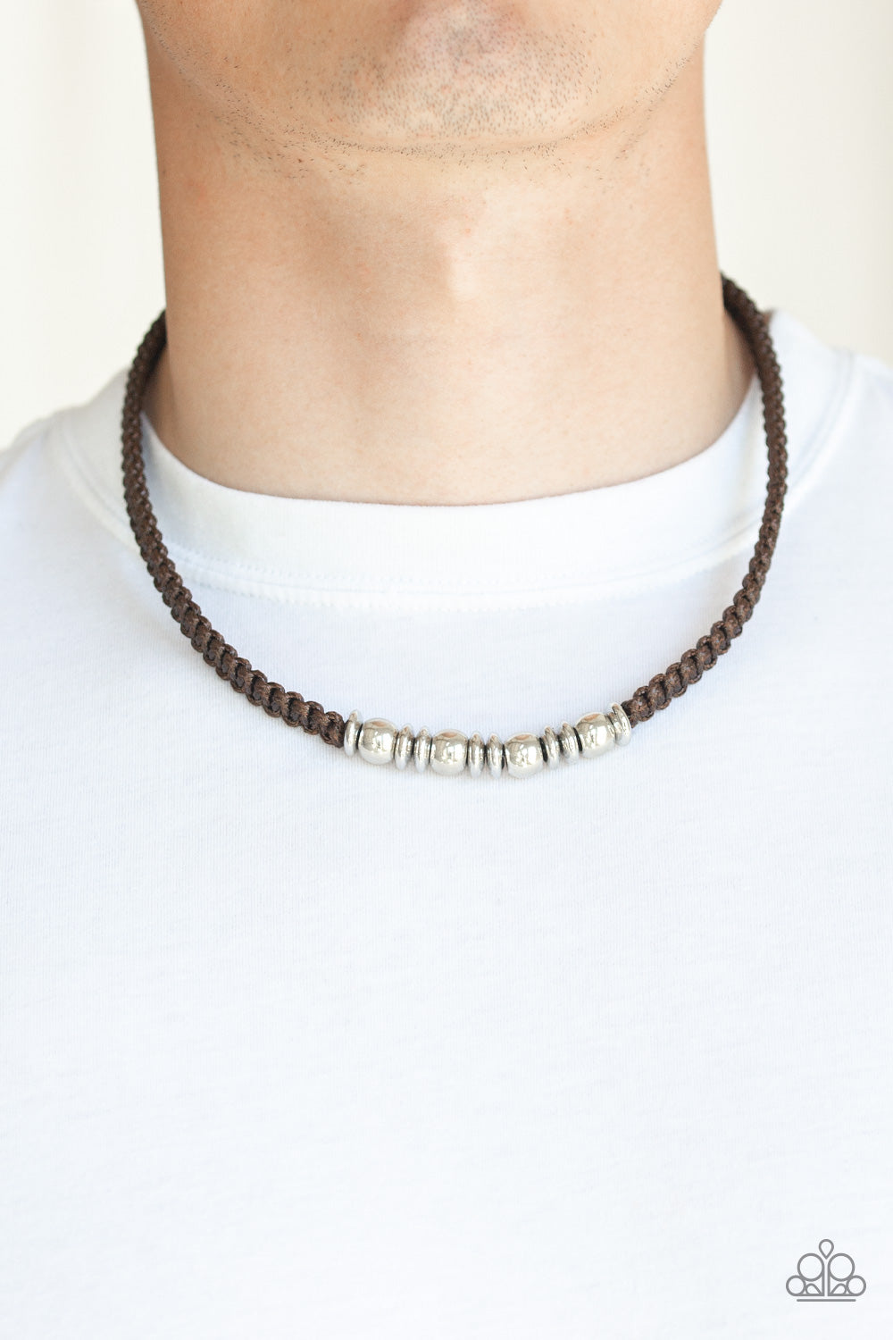 Paparazzi ♥ Metal Mechanics - Brown ♥  Mens Necklace