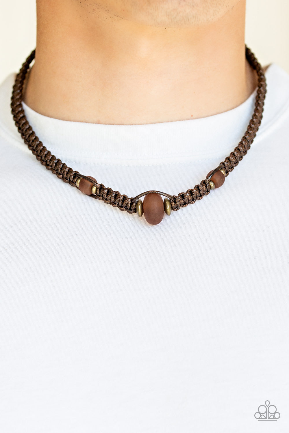 Paparazzi ♥ Maui Beach - Brown ♥  Mens Necklace