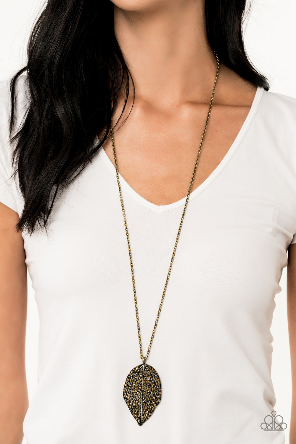 Paparazzi ♥ Natural Re-LEAF - Brass ♥  Necklace