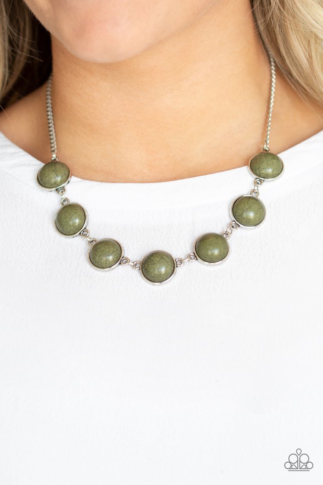 Paparazzi ♥ Adobe Attitude - Green ♥ Necklace