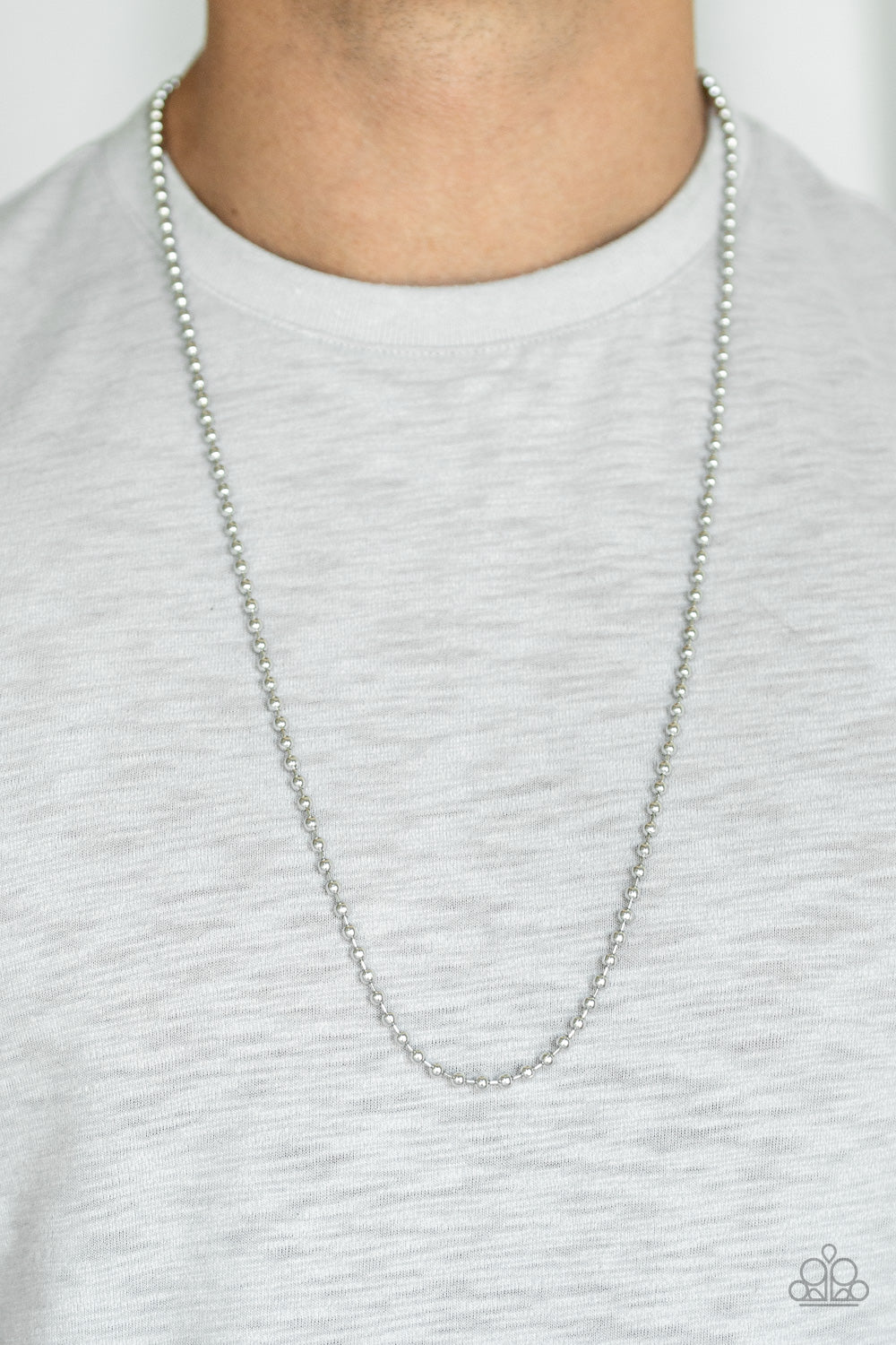 Paparazzi ♥ Cadet Casual - Silver ♥  Mens Necklace