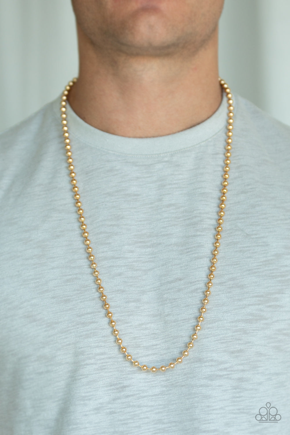 Paparazzi ♥ Cadet Casual - Gold ♥  Mens Necklace