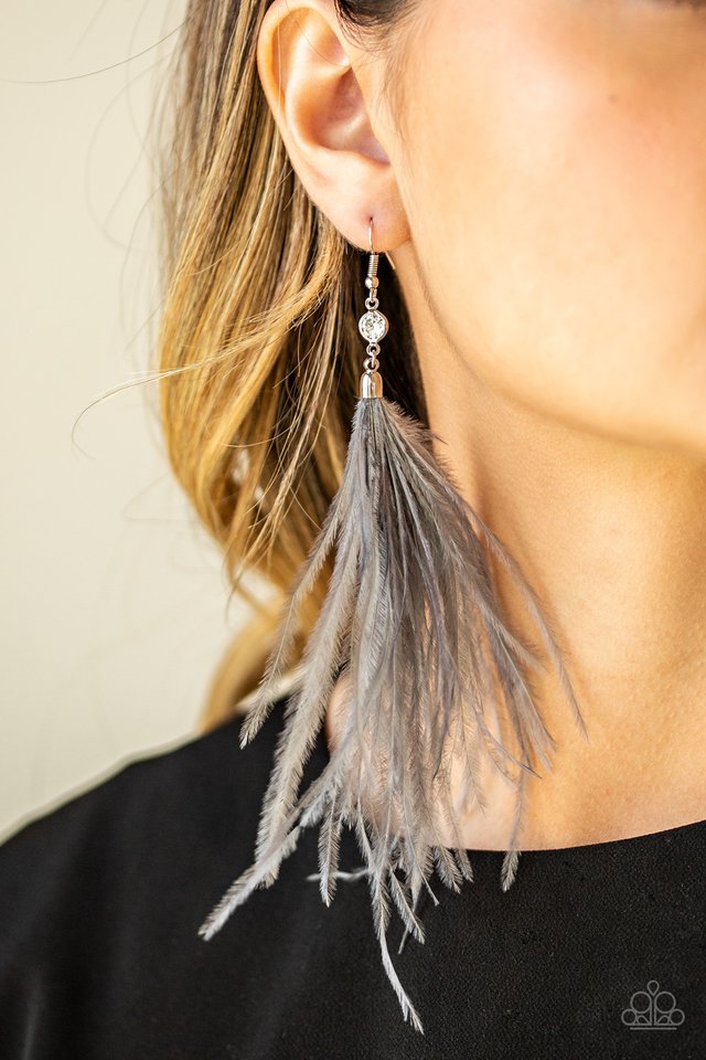Paparazzi ♥ The SHOWGIRL Next Door - Silver ♥ Earrings