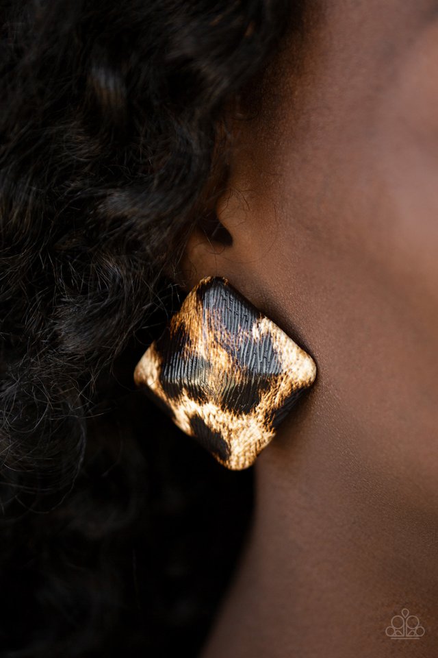 Paparazzi ♥ Making HISS-tory - Brown ♥ Post Earrings