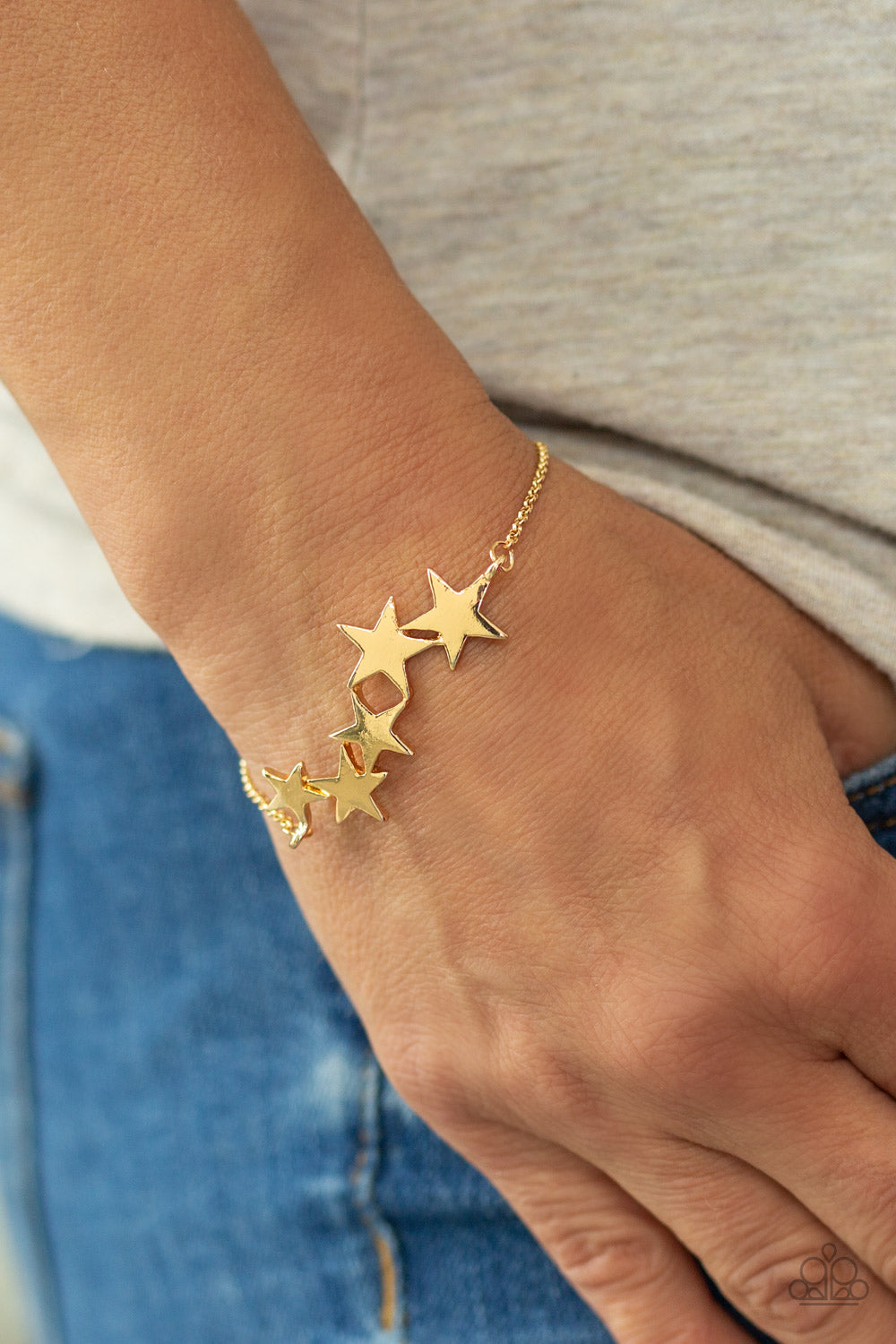 Paparazzi ♥ All-Star Shimmer - Gold ♥  Bracelet