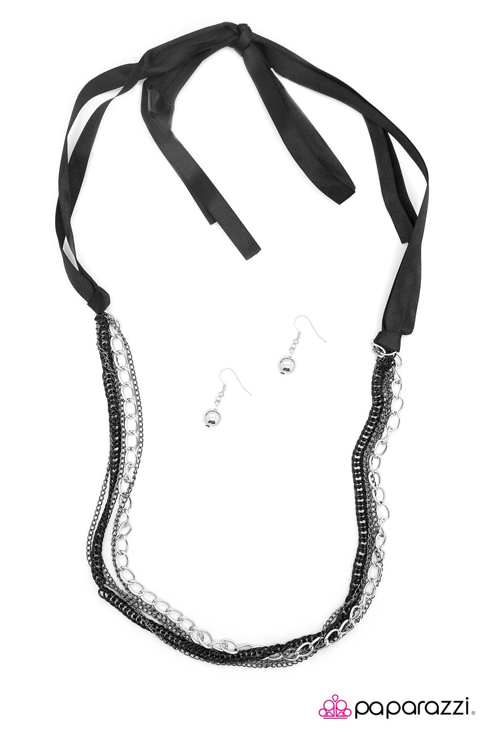 Paparazzi ♥ Somewhere Over the Metallic Rainbow - Black ♥  Necklace