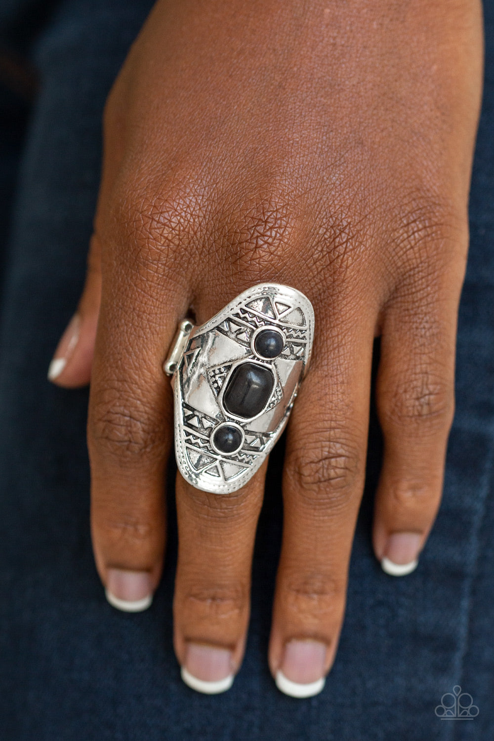 Paparazzi ♥ Desert Paint - Black ♥  Ring