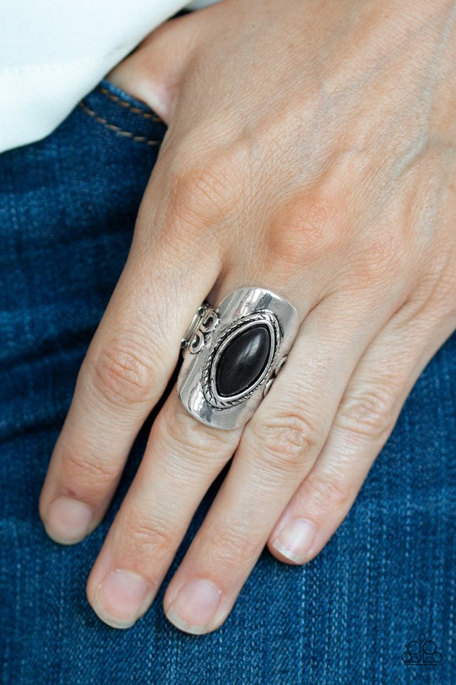 Paparazzi ♥ PLAIN Ride - Black ♥ Ring