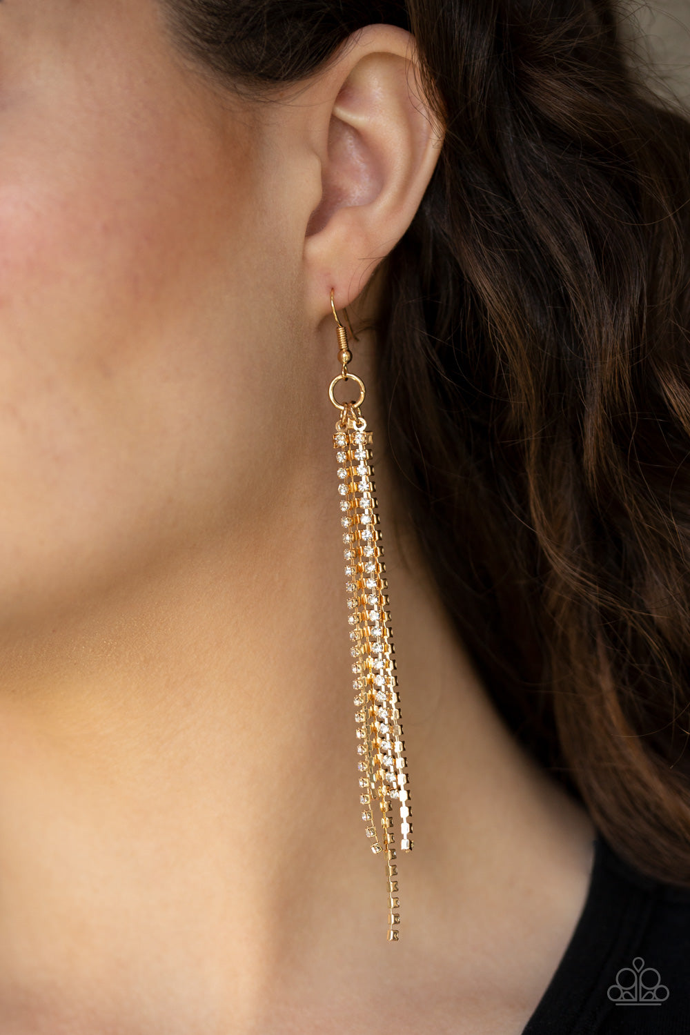 Paparazzi ♥ Center Stage Status - Gold ♥  Earrings