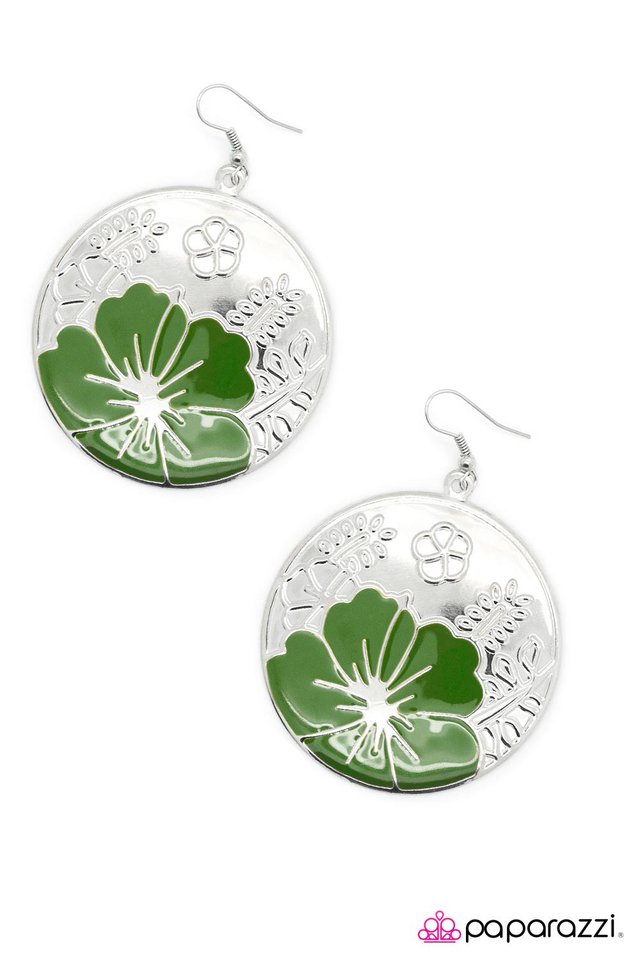 Paparazzi ♥ Welcome to Paradise - Green ♥ Earrings