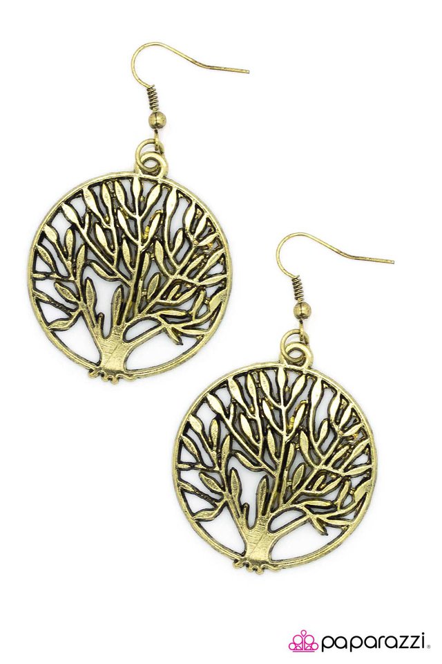 Paparazzi ♥ Make Like a Tree - Brass ♥ Earrings